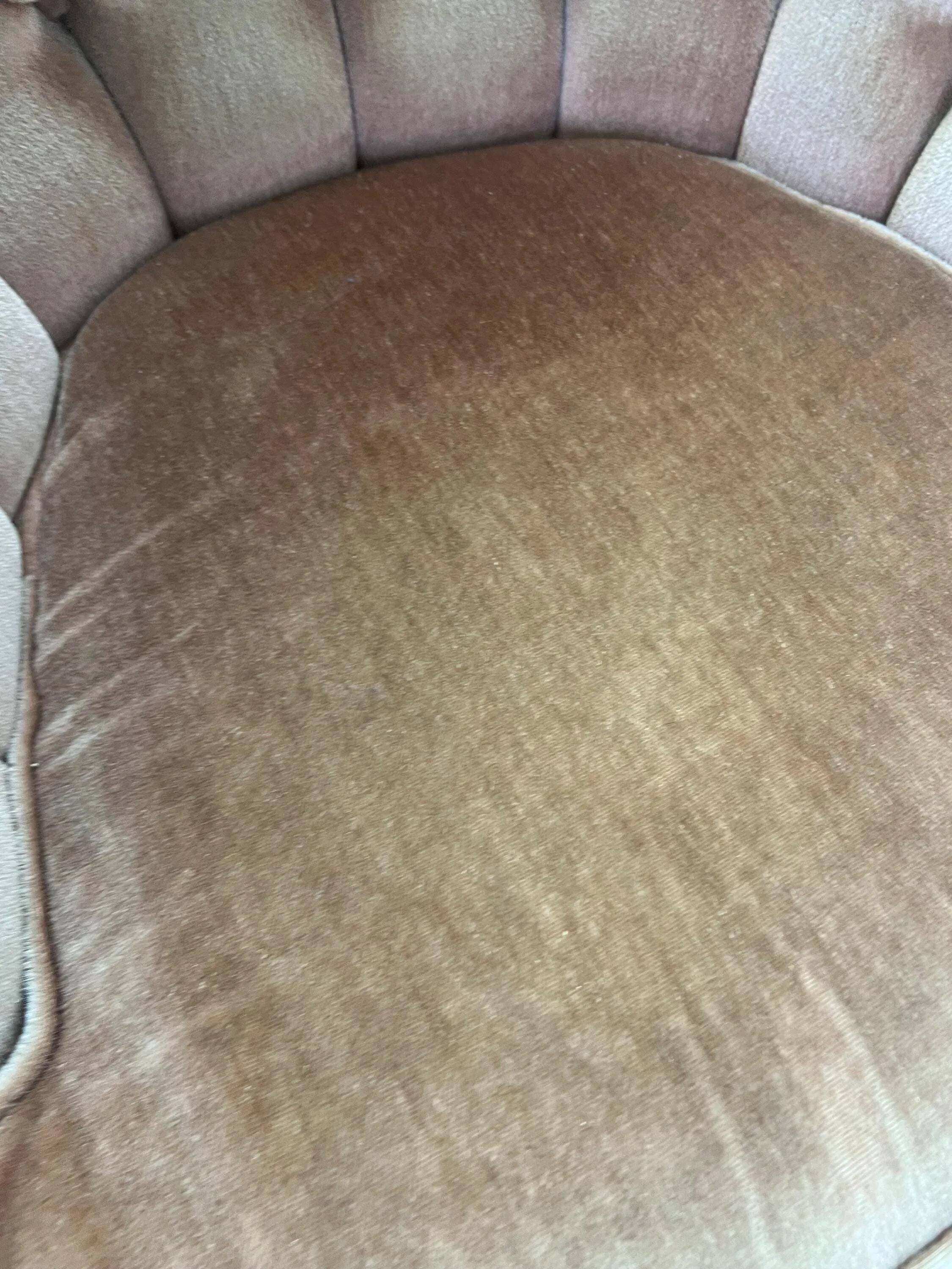 Vintage old pink armchair / single-seater with fringes