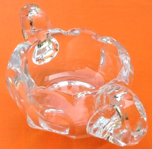1960s empty faceted pocket with handles cut crystal