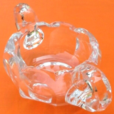 1960s empty faceted pocket with handles cut crystal