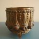 brass cache pot antique decorative planter flower pot