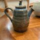 Small glazed stoneware teapot with lid – utilitarian ceramics, France, 20th century
