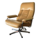 Mid-Century Scandinavian Leather Reclining Lounge Chair Chrome frame 1960s-
