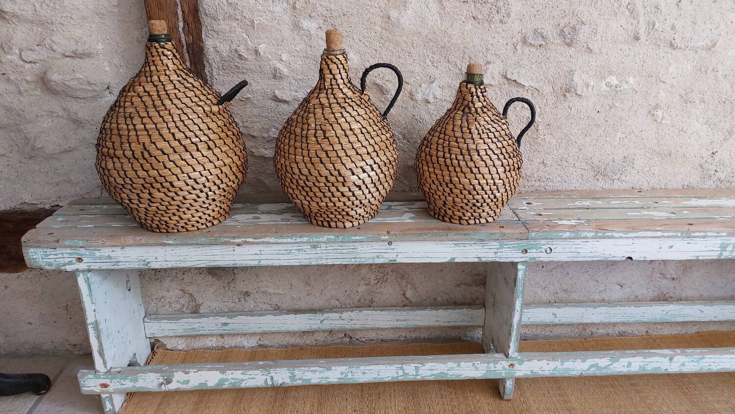 Antique bench with original patina