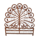 Peacock rattan headboard