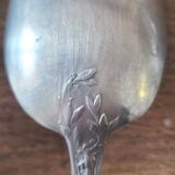 Set of 12 old silver plated soup spoons