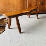 Brutalist wooden bench