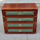 Vintage Scandinavian wooden ship cabin style chest of drawers