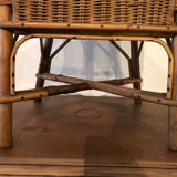 Bistro chair in vintage rattan