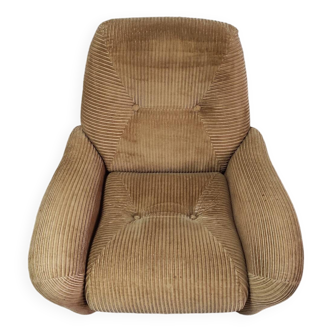Fauteuil velours côtelé vintage