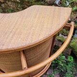 70's rattan bar