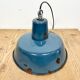 Small Industrial Blue Enamel Pendant Lamp, 1960s