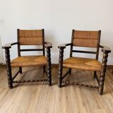 Pair of mulched armchairs