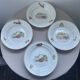 4 antique deep plates Céranord Saint-Amand vegetable garden design