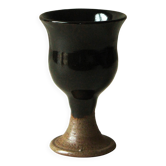 Mazagran in deep brown glazed stoneware, by Jean Linard