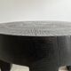 Coffee table en bois massif monoxyle noir