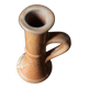 Marbled stoneware candlestick with vintage handle