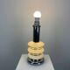 Lampe de table chrome et verre de sapce age par Hustadt Leuchten 1970