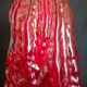 Mouth-blown rock crystal vase, red, Glassworks Ingrid, Germany