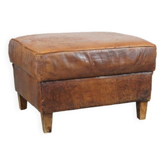 Pouf en cuir de mouton