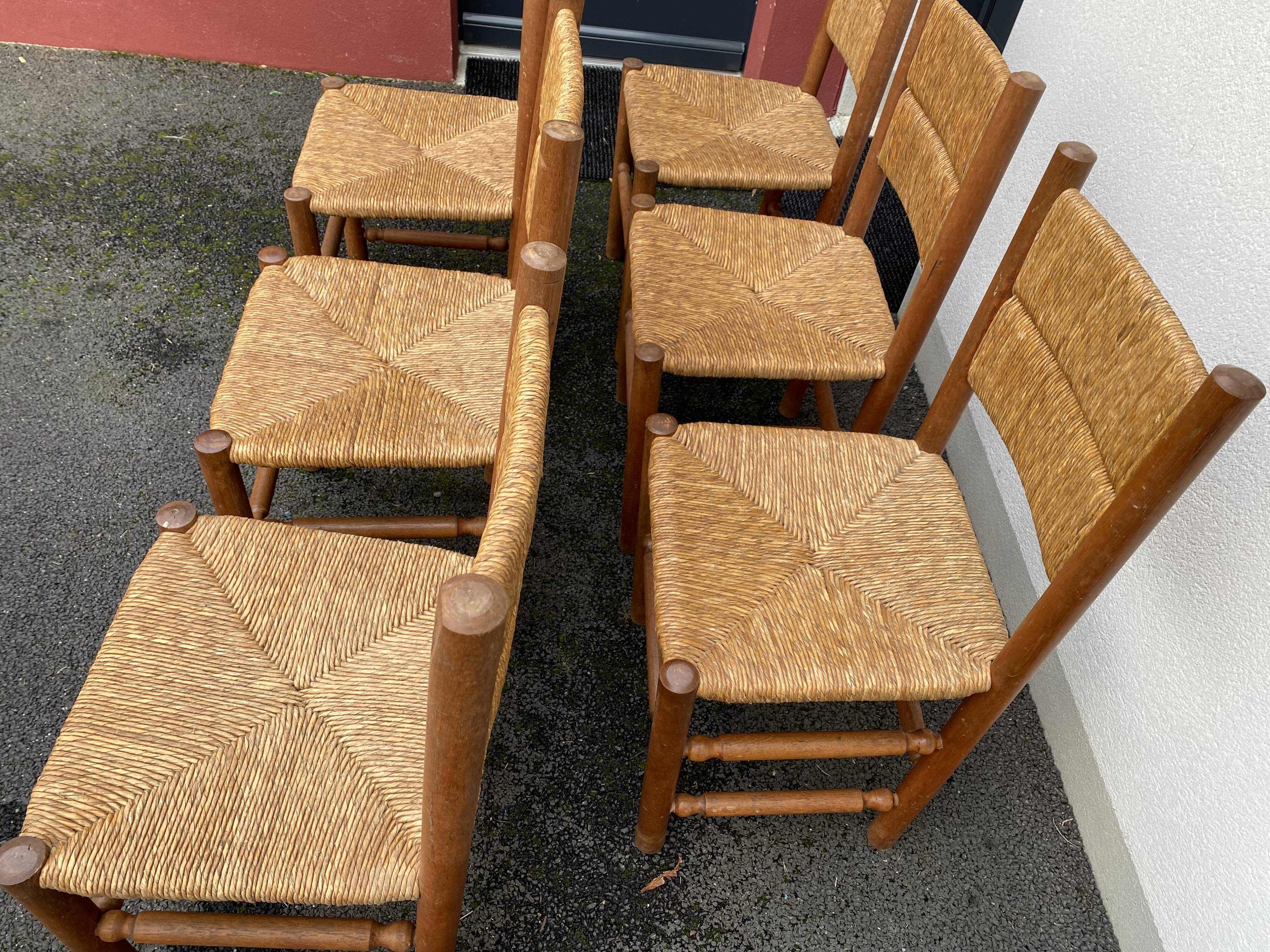 Suite of 6 mulched chairs 70s-80s