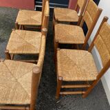 Suite of 6 mulched chairs 70s-80s