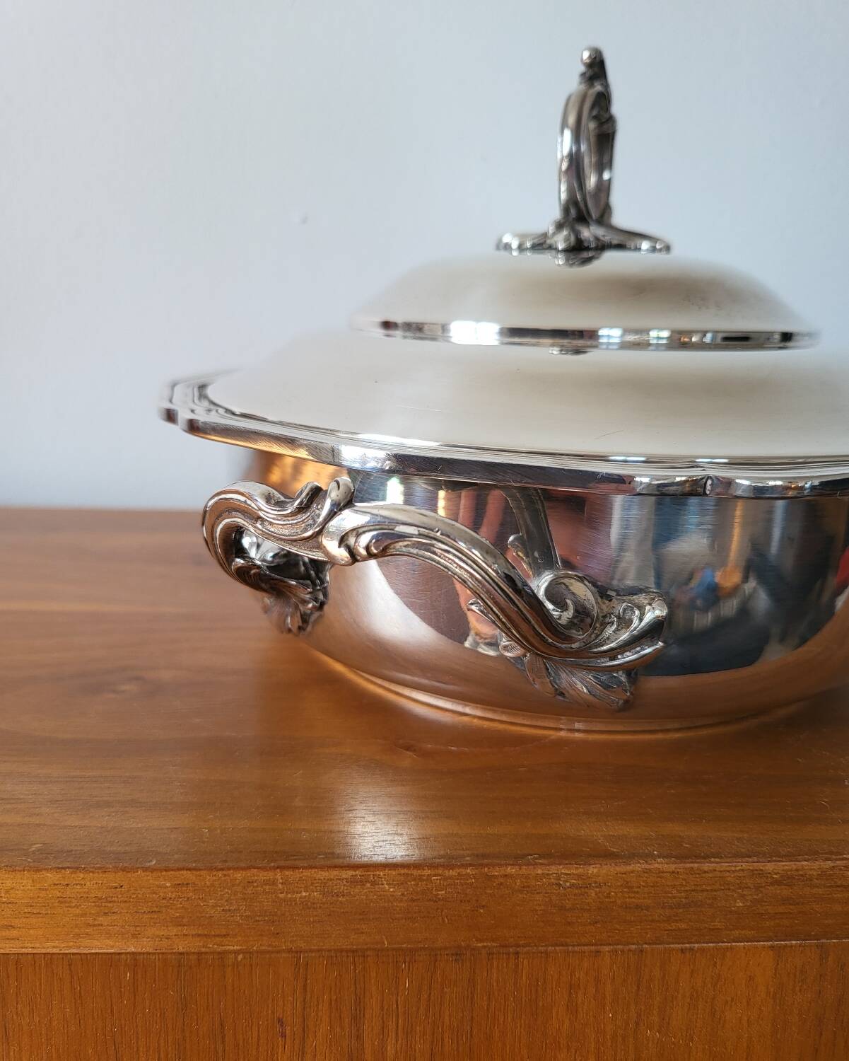 Silver-plated vegetable dish with Lutece hallmark