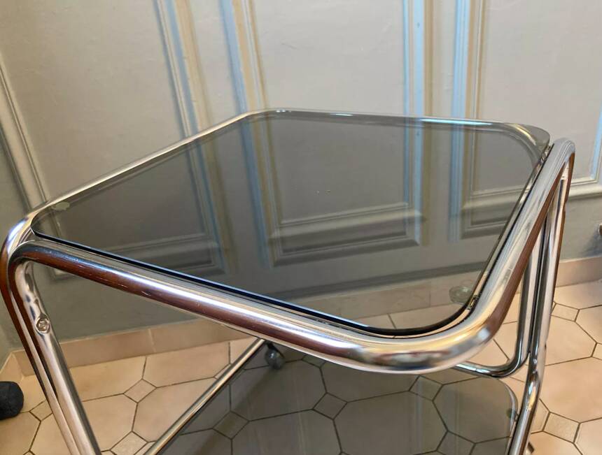 Table basse à double niveau des années 1970