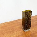 Brutalist bubble glass vase from the German space age mid-century by Emil Funke for Gral, 1960s.