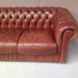 Chesterfield brown sofa 3-seater