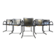 Vintage circle chairs by Metaform, 1980s, set of 6