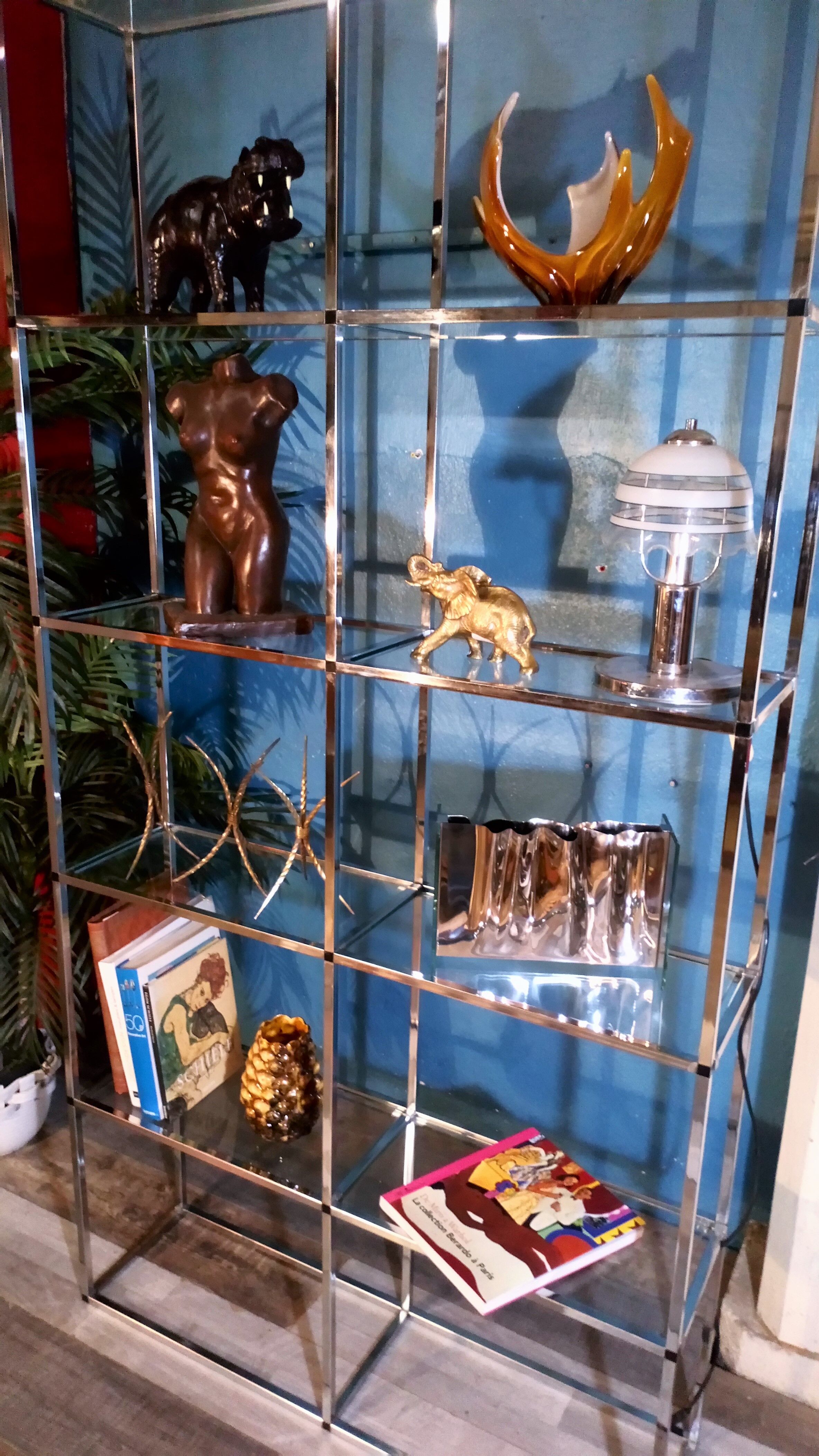 Floor on metal & glass 1970s