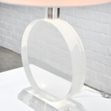 Lampe circulaire lucite vintage