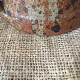 Pyrite stoneware jug vase with handle