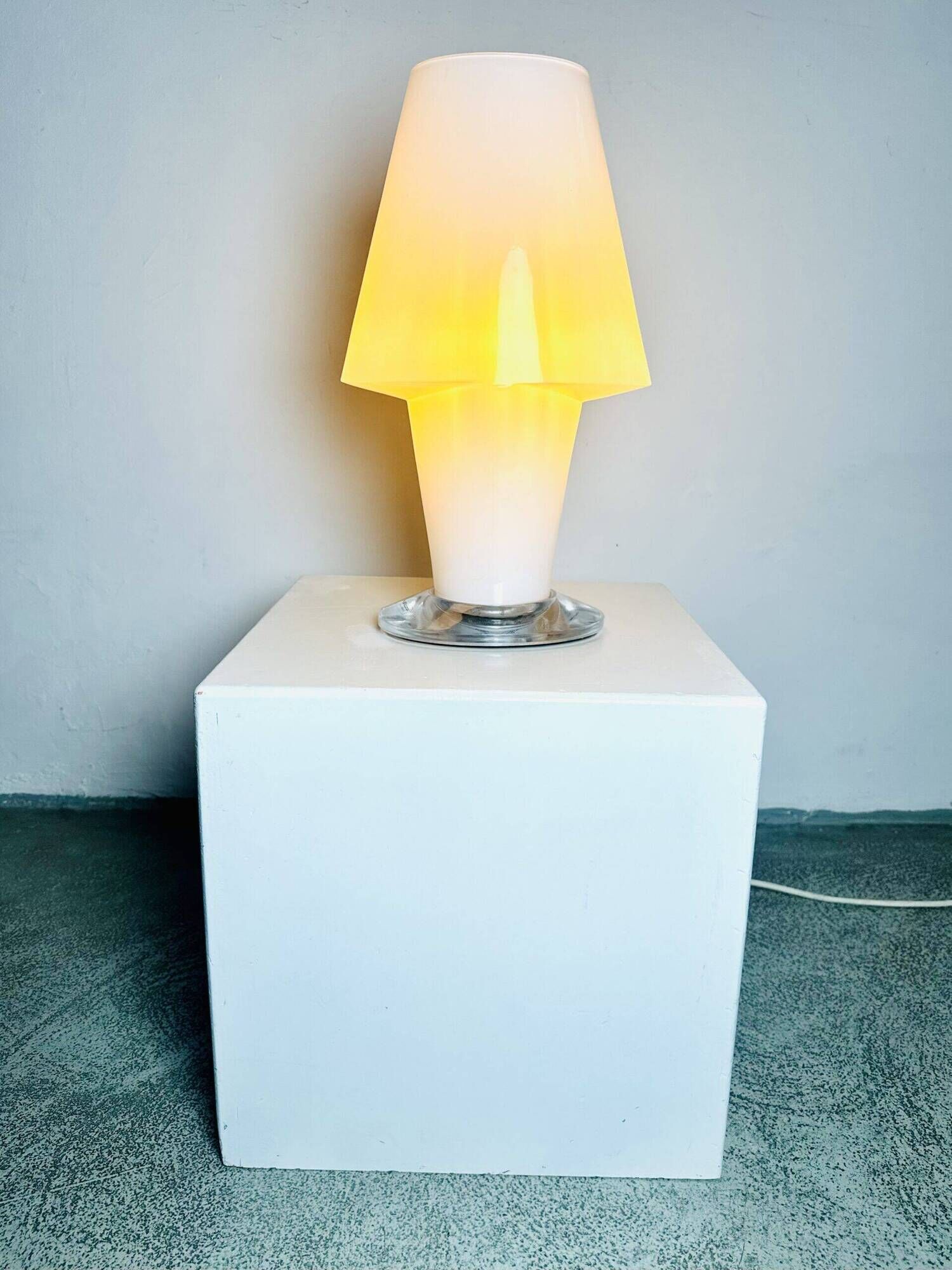 Sculptural Murano Glass Table Lamp By Daniela Puppa For A.V. Mazzega, Italy 1970S