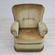 Danish velour armchair, original condition, beech wood, 80s