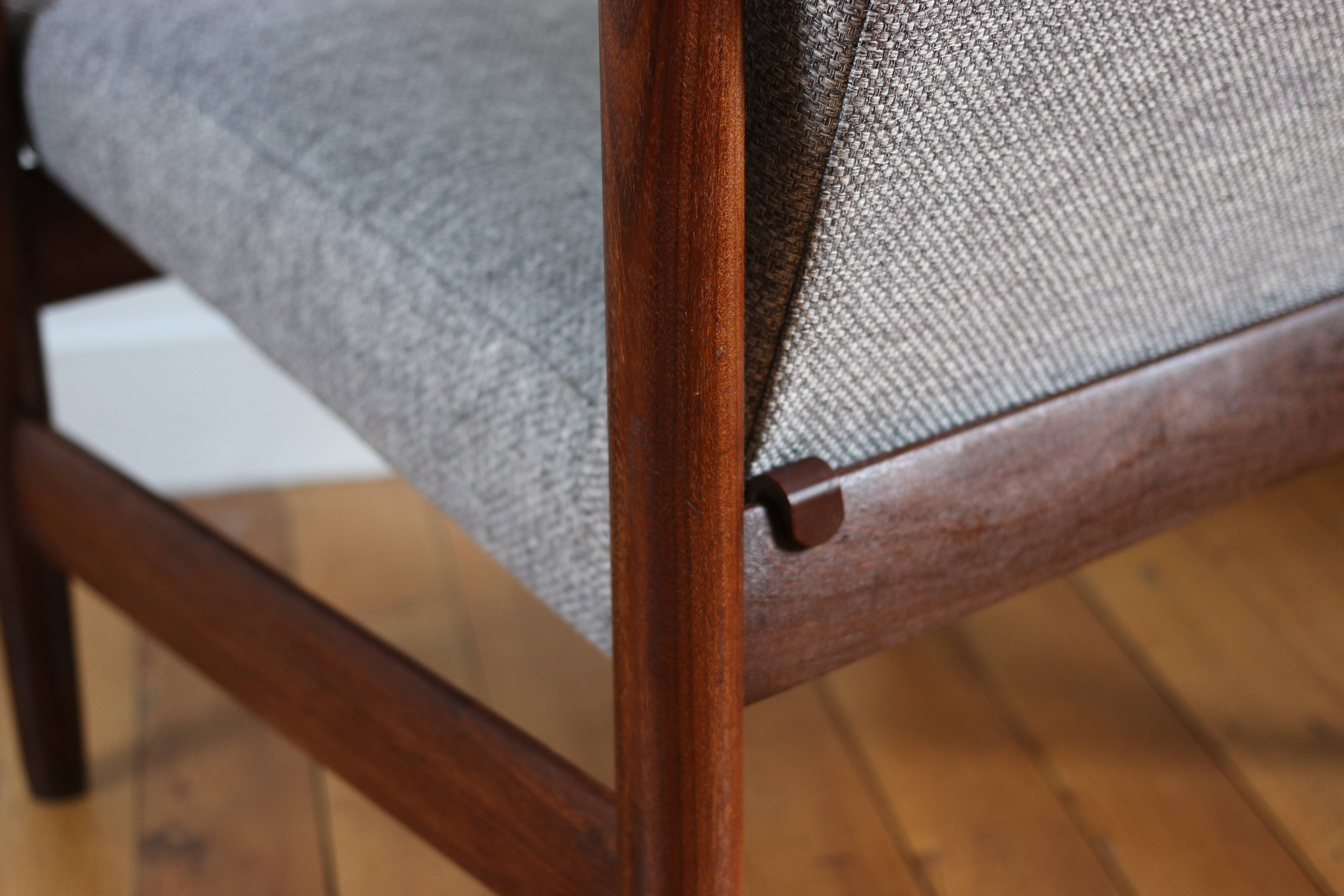 Pair of vintage Scandinavian teak armchairs from the 1960s