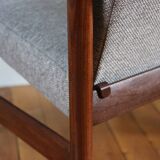Pair of vintage Scandinavian teak armchairs from the 1960s