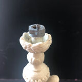 Bronze lamp base painted white