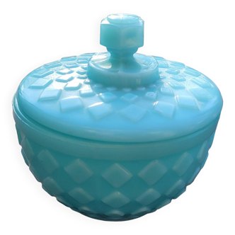 Vallerysthal blue opaline sugar bowl