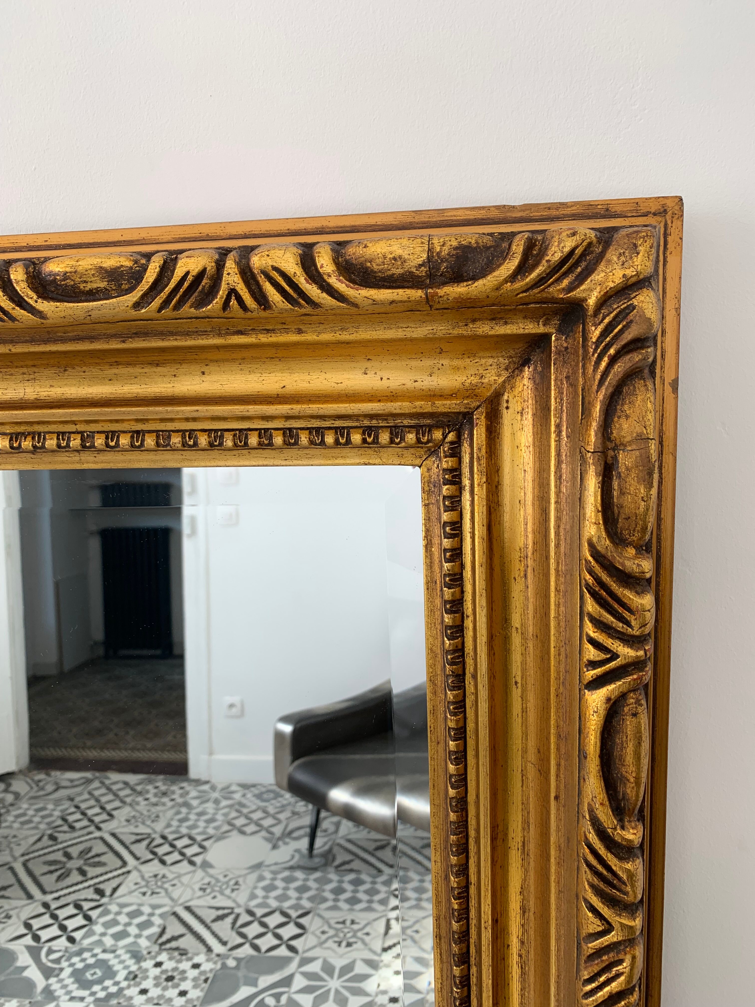 Old beveled mirror 159x99cm