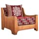 Sculptural lounge chair in solid oak from the 1940s.