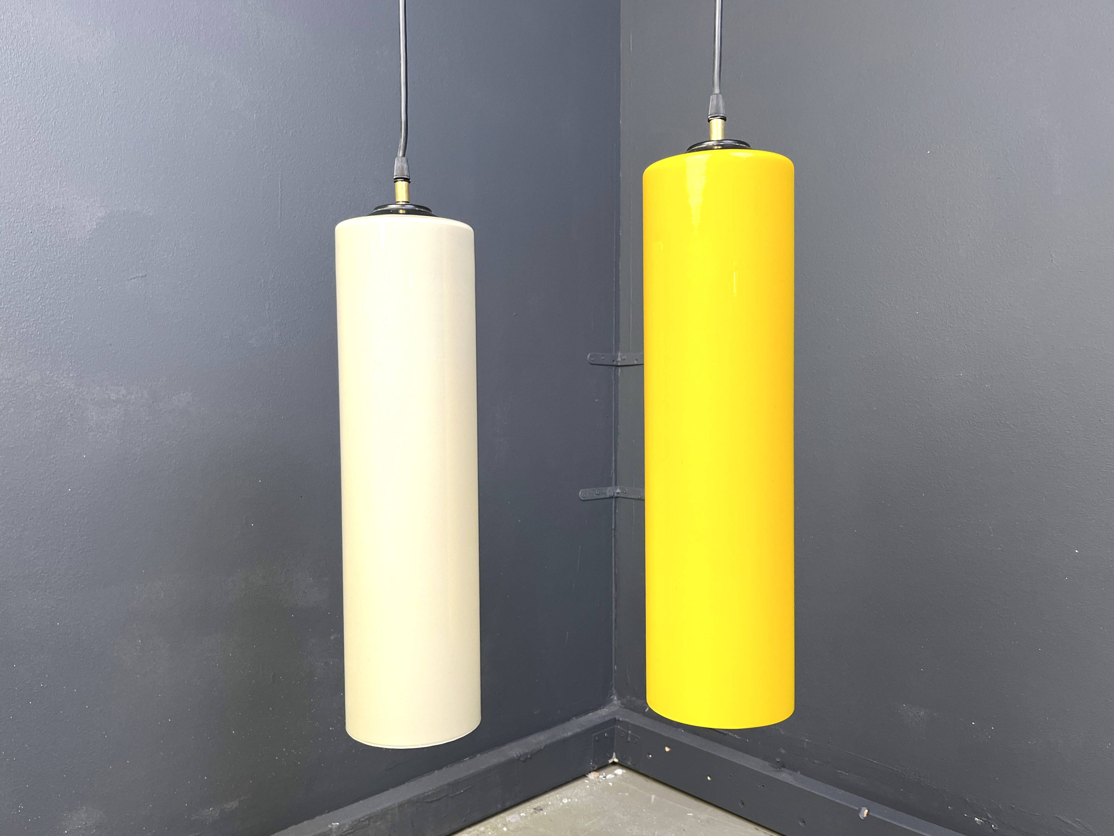 Vintage glass Italian pendant light,