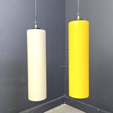 Vintage glass Italian pendant light,