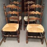 set of 4 louis XIII chairs mulched
