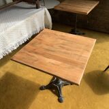 Table bistrot bois brut