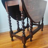 Antique folding table Gateleg solid oak