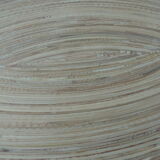 Flat oval wooden and wicker
