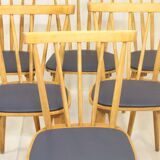 Set of 6 scandinavian vintage chairs 1960