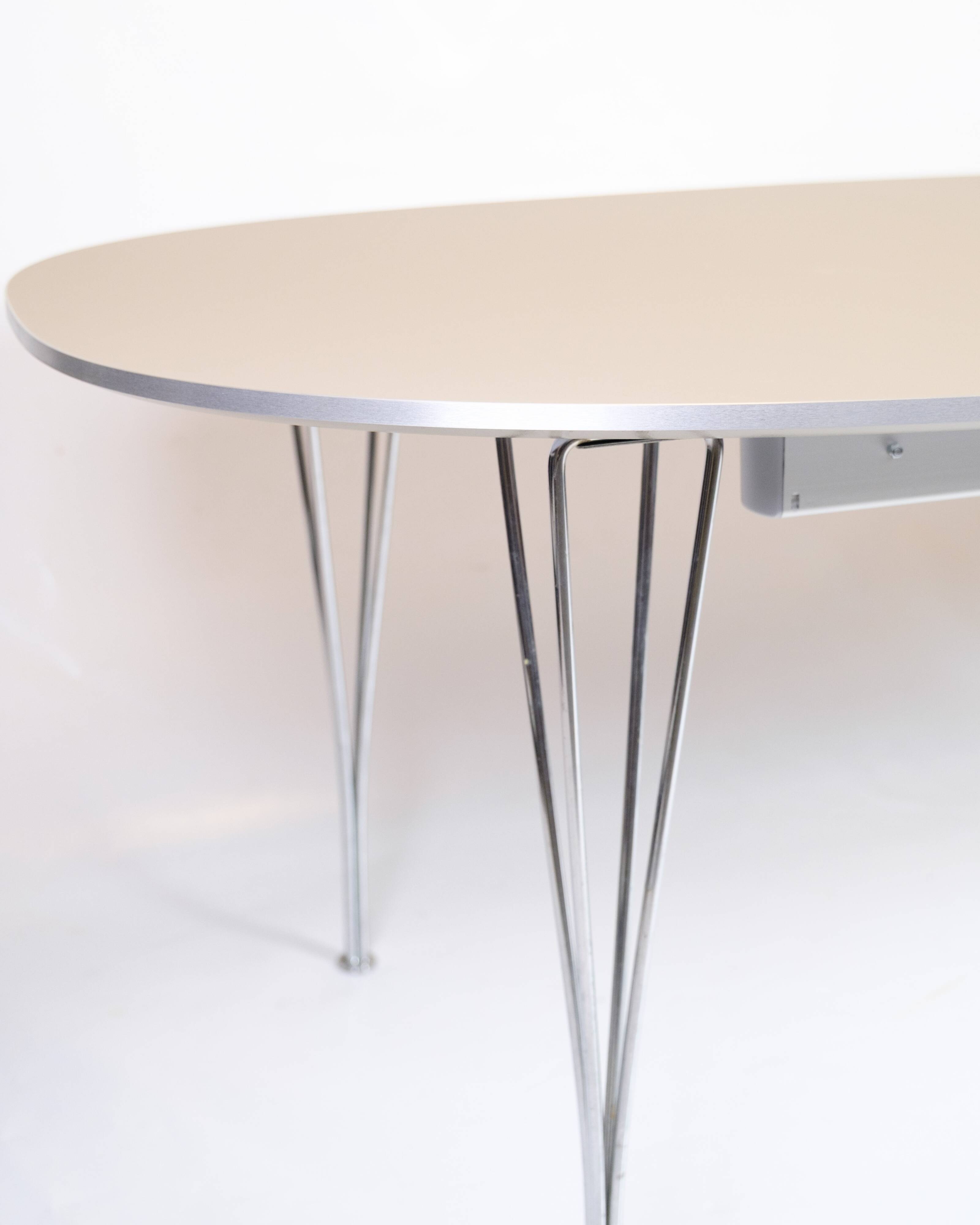 Superellipse Dining Table Model B616 With Grey Laminate By Piet Hein