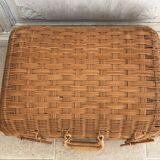 Vintage wicker suitcase